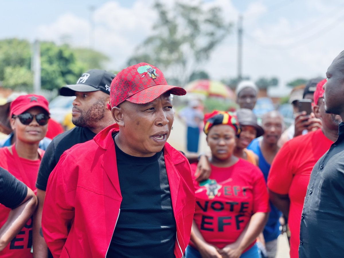 EFF_Capricorn's tweet photo. [IN CASE YOU MISSED IT]: CIC @Julius_S_Malema on a oversight visit in Mangaung to expose the lack of service delivery in our communities

#CICvisitsMangaung https://t.co/YIf3xjM8E6