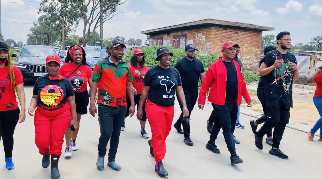 EFF_Capricorn's tweet photo. [IN CASE YOU MISSED IT]: CIC @Julius_S_Malema on a oversight visit in Mangaung to expose the lack of service delivery in our communities

#CICvisitsMangaung https://t.co/YIf3xjM8E6
