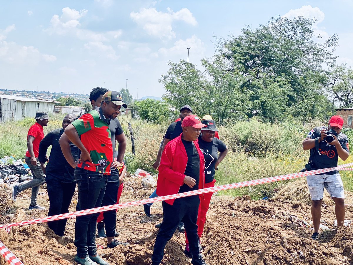 EFF_Capricorn's tweet photo. [IN CASE YOU MISSED IT]: CIC @Julius_S_Malema on a oversight visit in Mangaung to expose the lack of service delivery in our communities

#CICvisitsMangaung https://t.co/YIf3xjM8E6