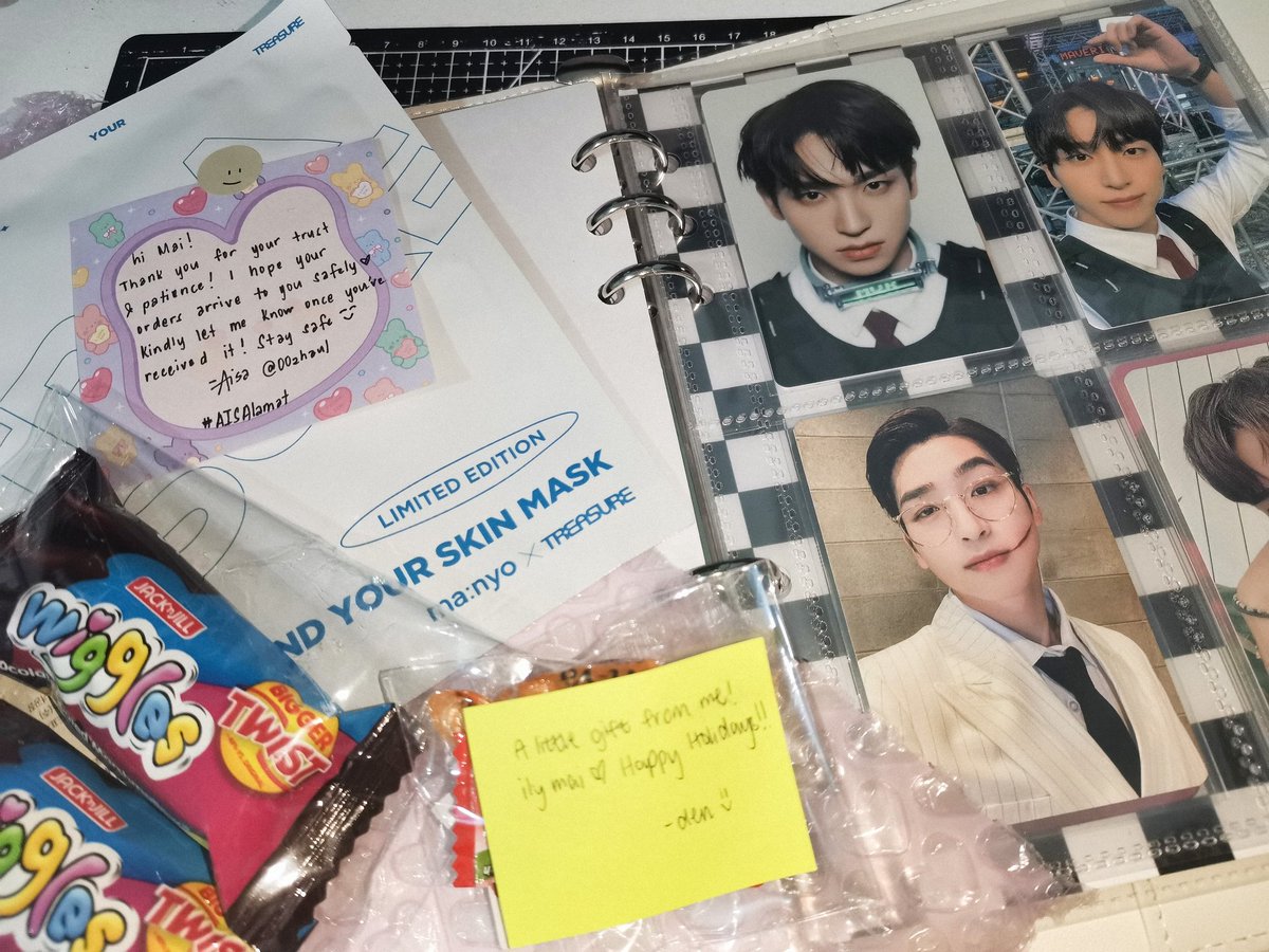 mingojou's tweet photo. .q*①#arigojo !
tysm @00zhaul for these sangyeon pcs, super well packed! #AISAlamat
and to @usermyungho for your gifts, i appreciate it so much β‘ https://t.co/6o3XeIRinK