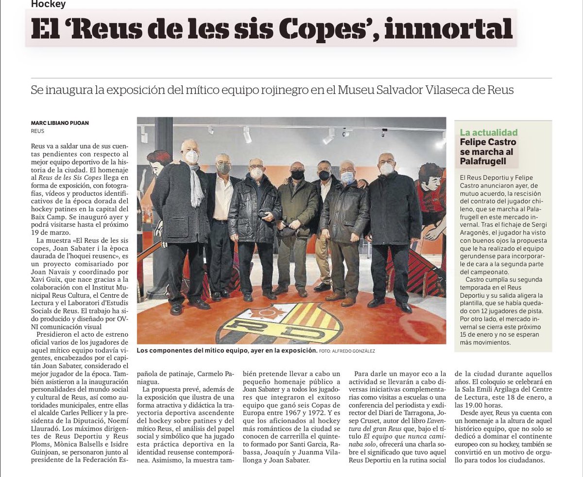LES_Reus's tweet photo. El ‘Reus de les 6 Copes”, inmortal
#Moltes gràcies per l’article a @marklibi i per la fotassa a @tito_pedros !
#ElReusDeLes6Copes https://t.co/HopoYqxhVM