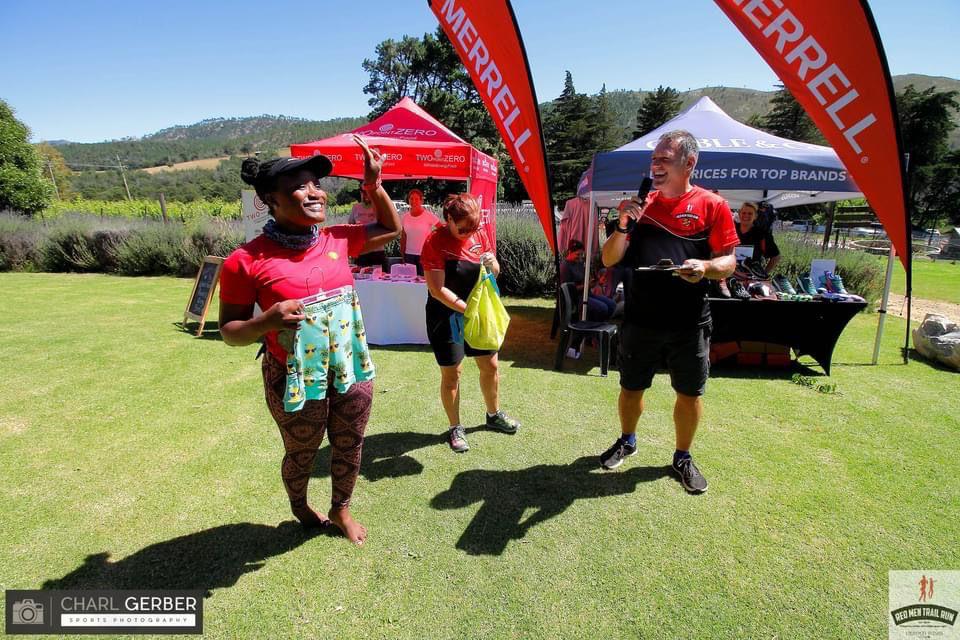 NyandaPiwokuhle's tweet photo. Winning the @ILoveBoobies_za tights at the Red Man trail was probably my favorite part of the whole event. I mean, I'm back to road running and enjoying it๐..
#womensrugby #southafricanrugby #rugbyplayer #mastercardpwgc https://t.co/5zzs2bIB4g