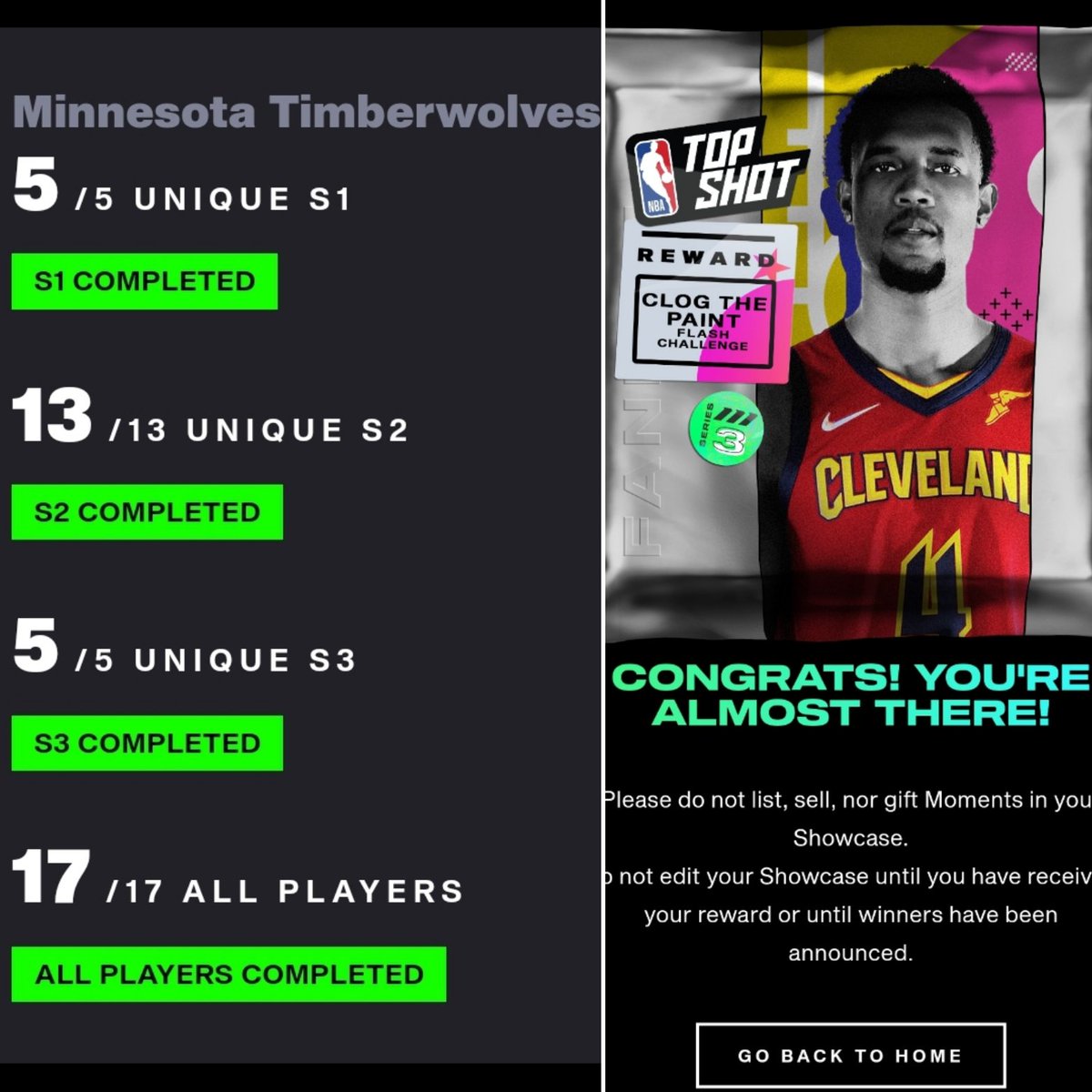 #NOTbragging but it does feel good to see that hodling my only full team set <a href="/Timberwolves/">Minnesota Timberwolves</a> finally pays off 🙏 
🗣 LFG @nbatopshot can't wait for my <a href="/evanmobley/">Evan Mobley</a> mome!!! 🔥🙌🔥 #NBATopShotThis