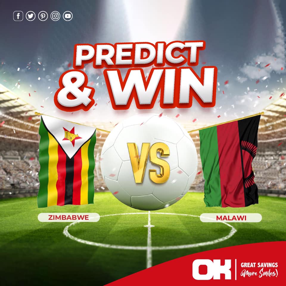 Kick it back with your favourite beer from OK Liquor and tune in as Zimbabwe 🇿🇼 takes on Malawi 🇲🇼 tomorrow!
Match Prediction: Can you correctly guess the final score? 
If you're lucky, you might walk away with a sports hamper ⚽ 🏆