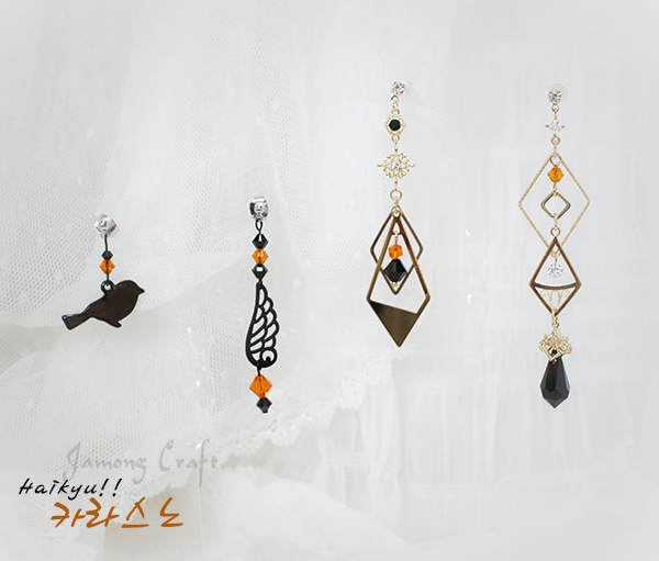 jamong_craft's tweet photo. 하이큐 학교 컨셉 귀걸이

카라스노 / 세이죠 / 네코마 / 후쿠로다니
(세이죠 일부 파츠가 변경되었습니다) https://t.co/v2Vg0U8BCc