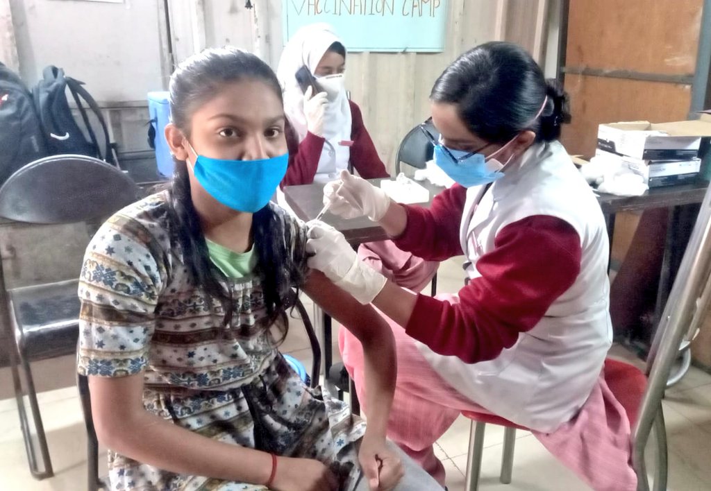 DMNewDelhi's tweet photo. #COVID #vaccination camp was organised on 13.01.22 at @DUSIB_Shelters shelter home near Gurudwara Bangla Sahib for children of 15-18 age group wherein 25 children &amp; around 61(18+) people were vaccinated.
@LtGovDelhi @HMOIndia
@CMODelhi @MoHFW_INDIA @DelhiDfw @1monicap @NagVyshakh https://t.co/v44z3OwzMf