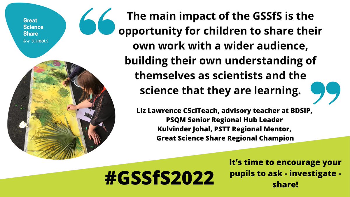 Help your pupils see themselves as scientists with #GreatSciShare2022 😀 Start with our step-by-step guide &amp; inspire the next generation 👍
greatscienceshare.org

<a href="/OfficialUoM/">The University of Manchester</a> <a href="/BASF_UK/">BASF UK</a> <a href="/ManCityCouncil/">Manchester City Council</a> <a href="/ogdentrust/">Ogden Trust</a> <a href="/SiemensUKNews/">Siemens UK</a> <a href="/pstt_whyhow/">Primary Science Teaching Trust</a> <a href="/royalsociety/">The Royal Society</a> <a href="/kulvinderj/">Kulvinder Kaur Johal FCCT CSciTeach</a> <a href="/MrsSLearns/">Liz Southwell</a>