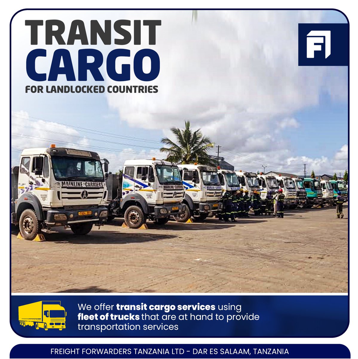 FFTanzania's tweet photo. With access to a large fleet of trucks we can provide logistics solutions to and from landlocked neighbouring countries https://t.co/YgFwzlJuyM