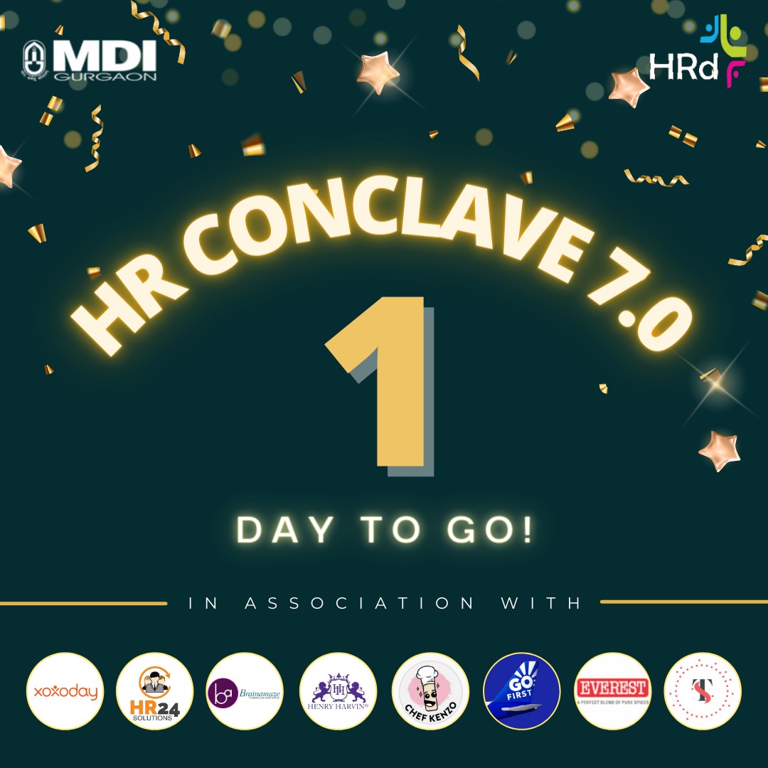 HRDirectionMDI's tweet photo. Only 1 day left to register for the much-anticipated HR Conclave 7.0, themed around "The Tussle For Talent." Register now &amp; don't miss out on the conversations &amp; story-telling sessions led by prominent speakers, as well as a slew of activities.

Link https://t.co/WDsrajKeHP https://t.co/wV2qPTuHi6