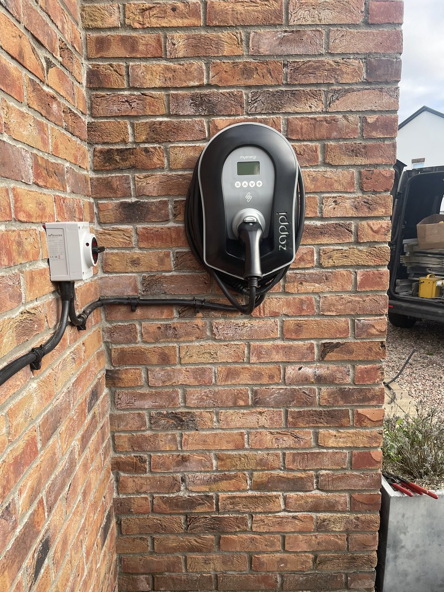 Acrobatirl's tweet photo. Installing a new Zappi EV Charger in North County Dublin #Sparks , https://t.co/hedzKLV0yH https://t.co/znKXQFDl7t
