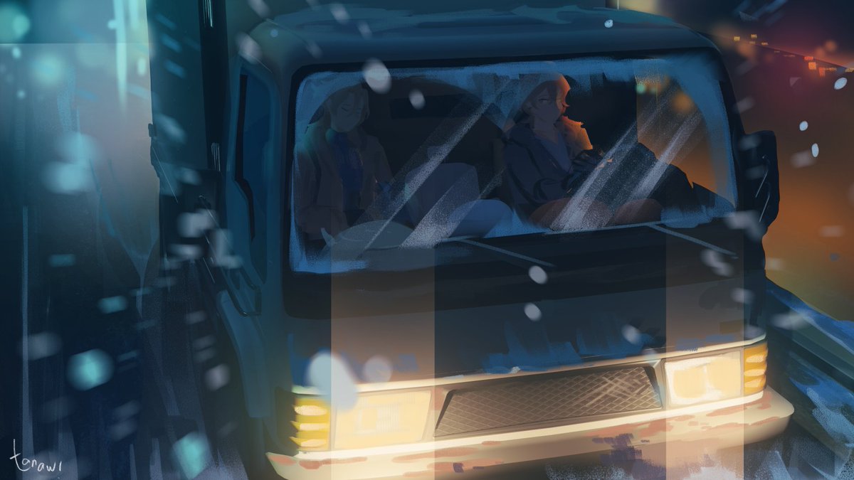 takawbird's tweet photo. making my way downtown 😭 (roadtrip au!) https://t.co/vl4bXOib3G