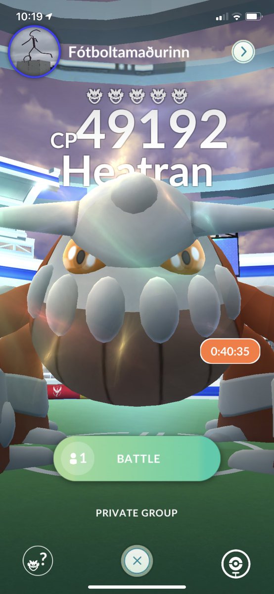 PokemonGoGuy56's tweet photo. Heatran raid in 5-10 mins ( add me 3179 3630 8290) and comment your name so i can invite you in the raid #PokemonGoRaids #PokemonGo https://t.co/VGHkFMezfz