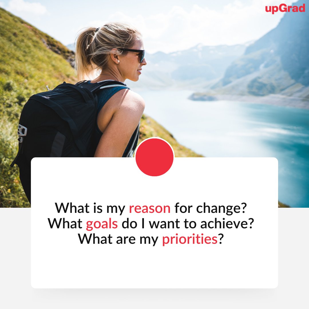 upGrad_EMEA's tweet photo. When considering anything career-change related, it helps to have a set of questions to guide your thoughts!

What questions do you ask yourself? 

#careeradvice #careerdevelopment #Career #jobsearch #change #work https://t.co/duvEbgkXKd