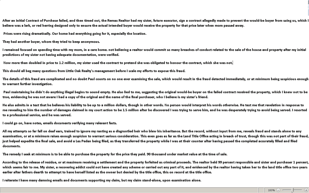 DKoponen's tweet image. Clearly criminal fraud with impunity for Remax Real Estate agent so far.