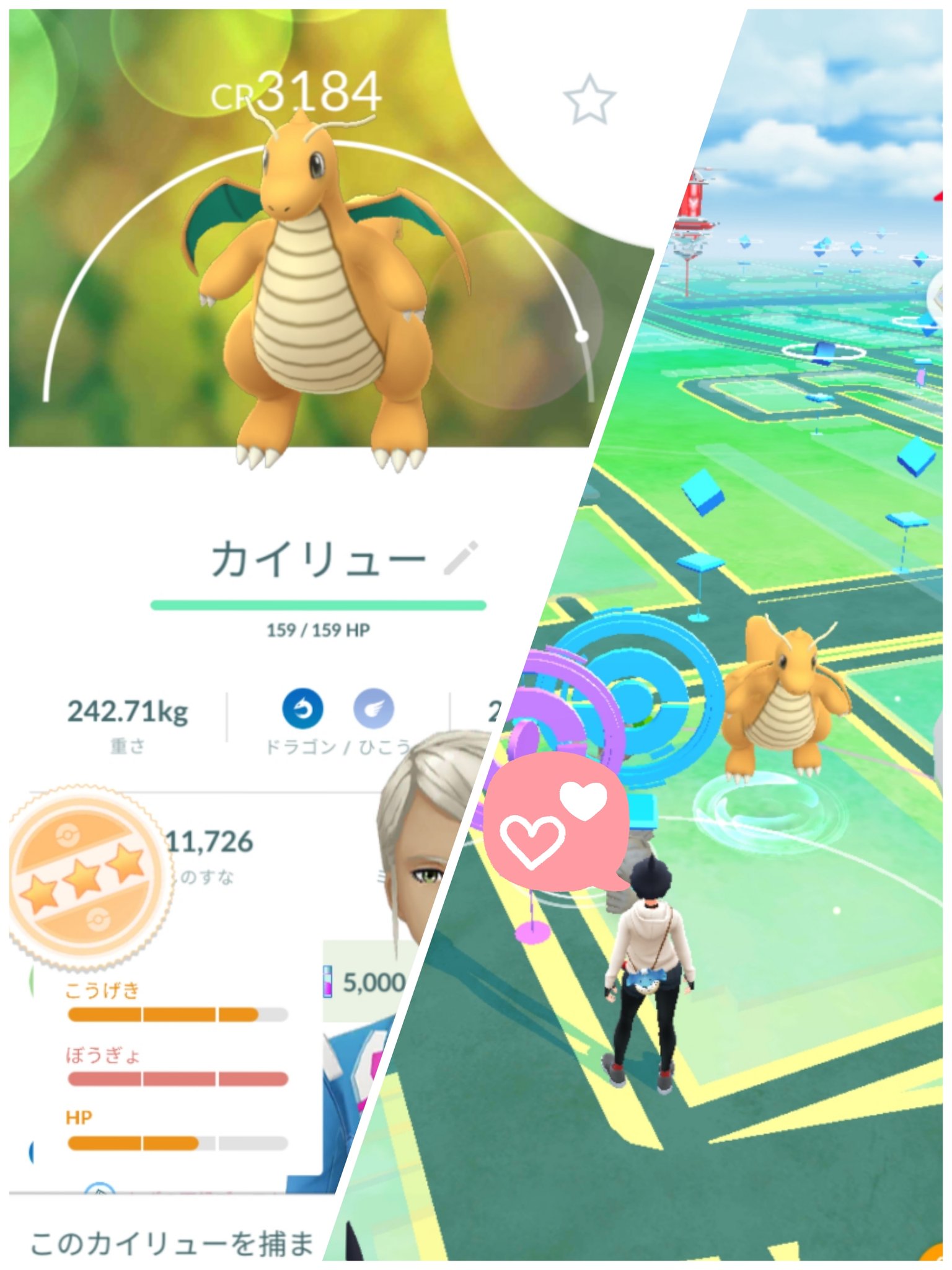 てこ ポケgo 野生のカイリューに出会うとなんかそわそわする 遠くからでもおっきいとね あとオンバットさん ポケモンgo Pokemongo ポケモン カイリュー オンバット T Co Rov9pd7sev Twitter