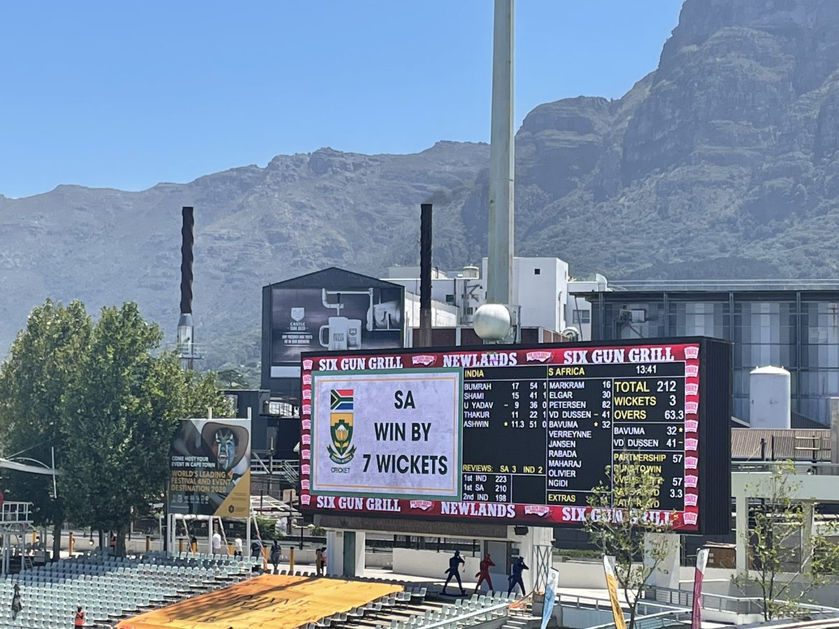 Congratulations to South Africa on an outstanding Test series win, coming from 1-0 down to successfully chase over 200 twice to win 2-1. A series where new heroes were made 🙌 #SAvIND #sscricket