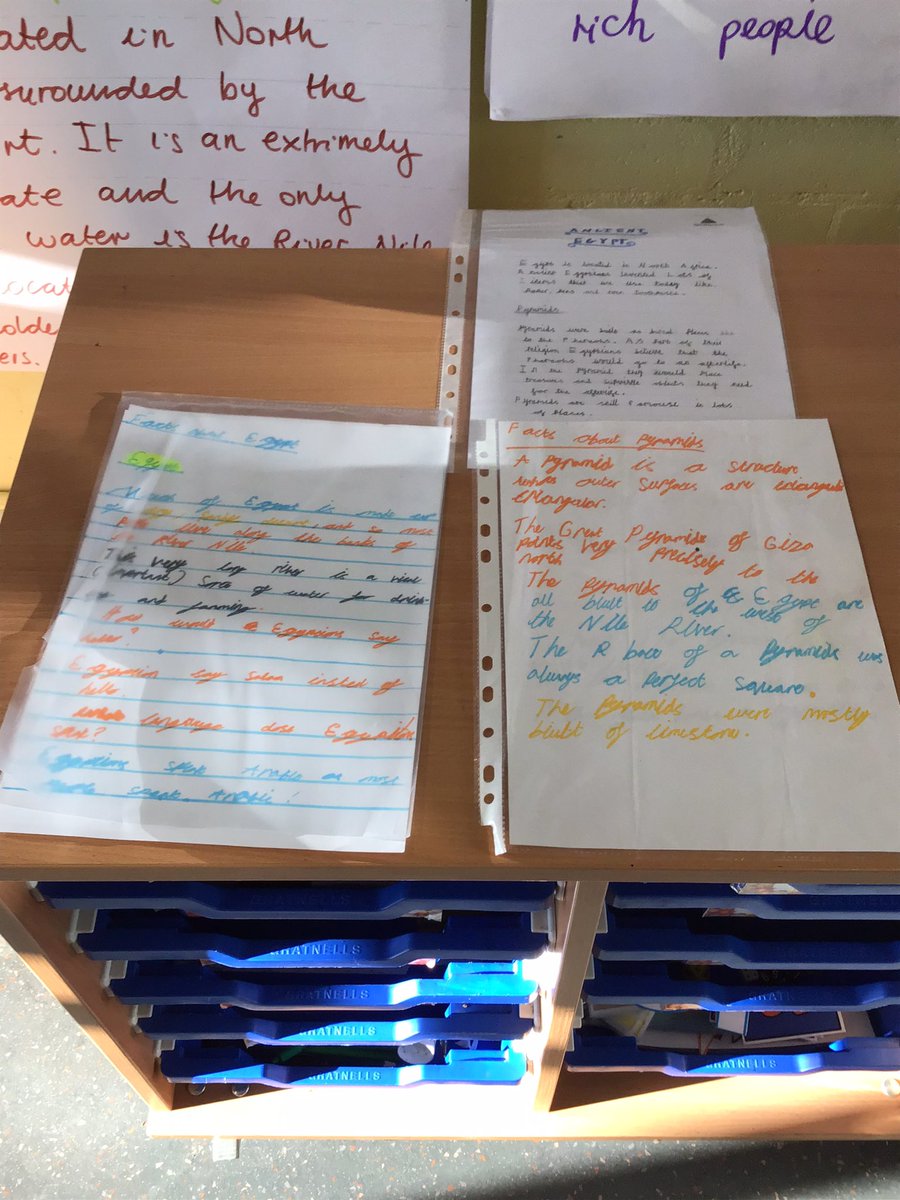 MountStewartSch's tweet photo. For Home Learning we have been making projects like pyramid models, writing facts about Ancient Egypt and hieroglyphic bookmarks! #tmssyear3 #tmsshomelearning https://t.co/OqQeQIlZ2g