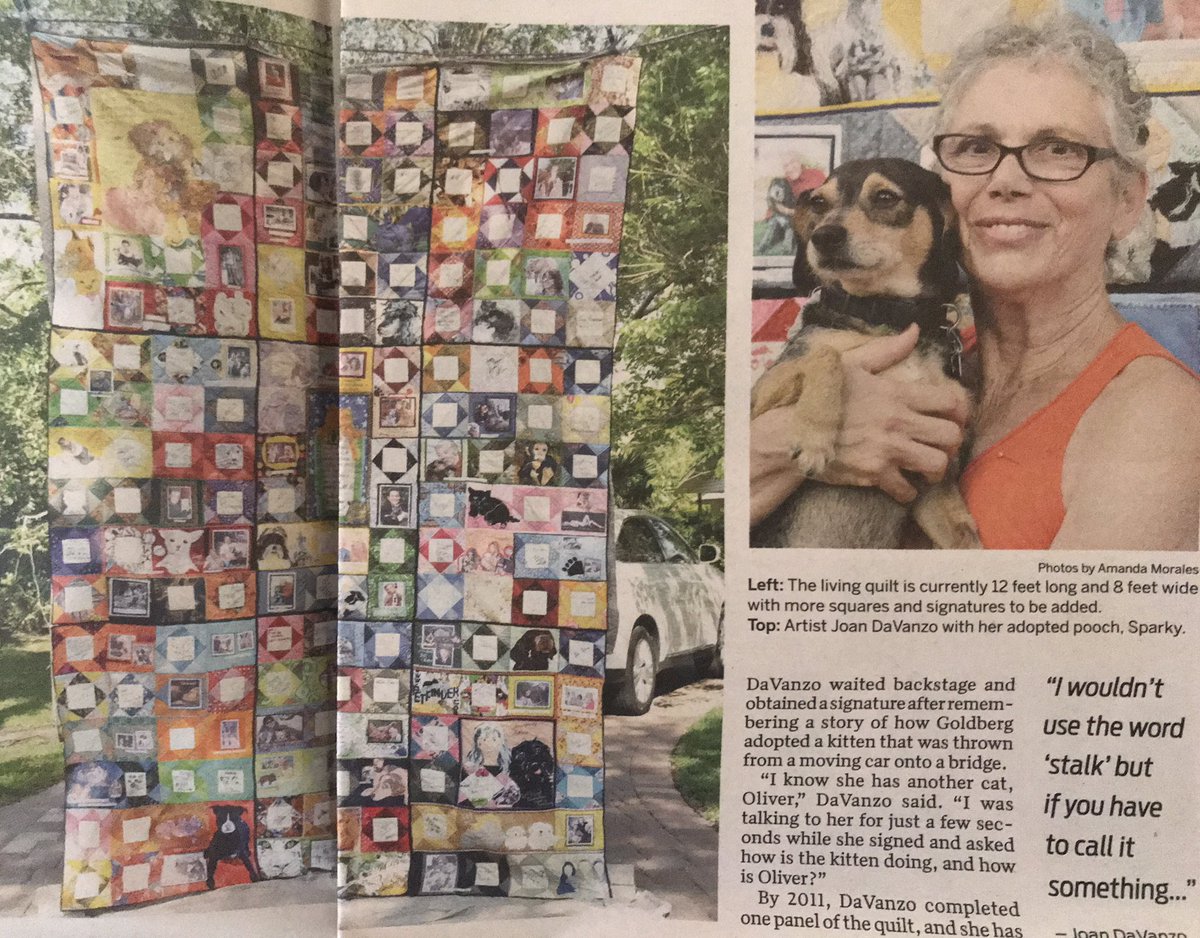 TheAnimalQuilt's tweet photo. Over100 “stars” have signed “The Animal Compassion Quilt
Signed by the Famed For The Millions Unnamed”(Presidents Ford, Bush &amp; Clinton, Betty White, Robin Williams, Lori Metcalf &amp; Neil DeGrasse Tyson 2 name a few) 2 raise awareness 4 rescues &amp; now seeking home in a public venue. https://t.co/fsh4RWeNZo