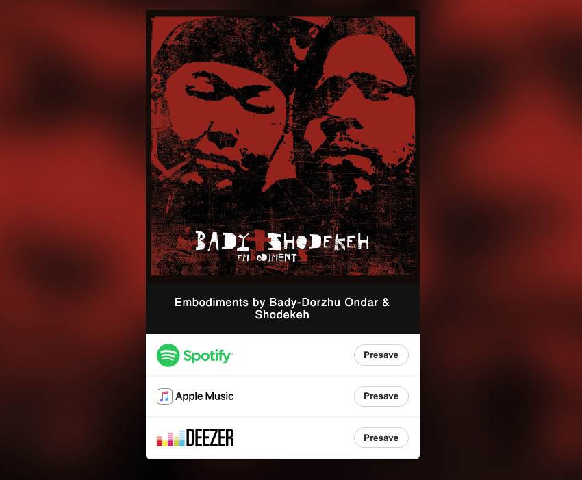 "Embodiments" by Bady Dorzhu-Ondar &amp; Shodekeh is coming out on January 28th! Pre-save it here li.sten.to/embodiments and enjoy it as soon as it comes out.

<a href="/YamahaMusicUSA/">Yamaha Music USA</a> <a href="/earuprecords/">Ear Up Records</a> @JeffCoffinMusic