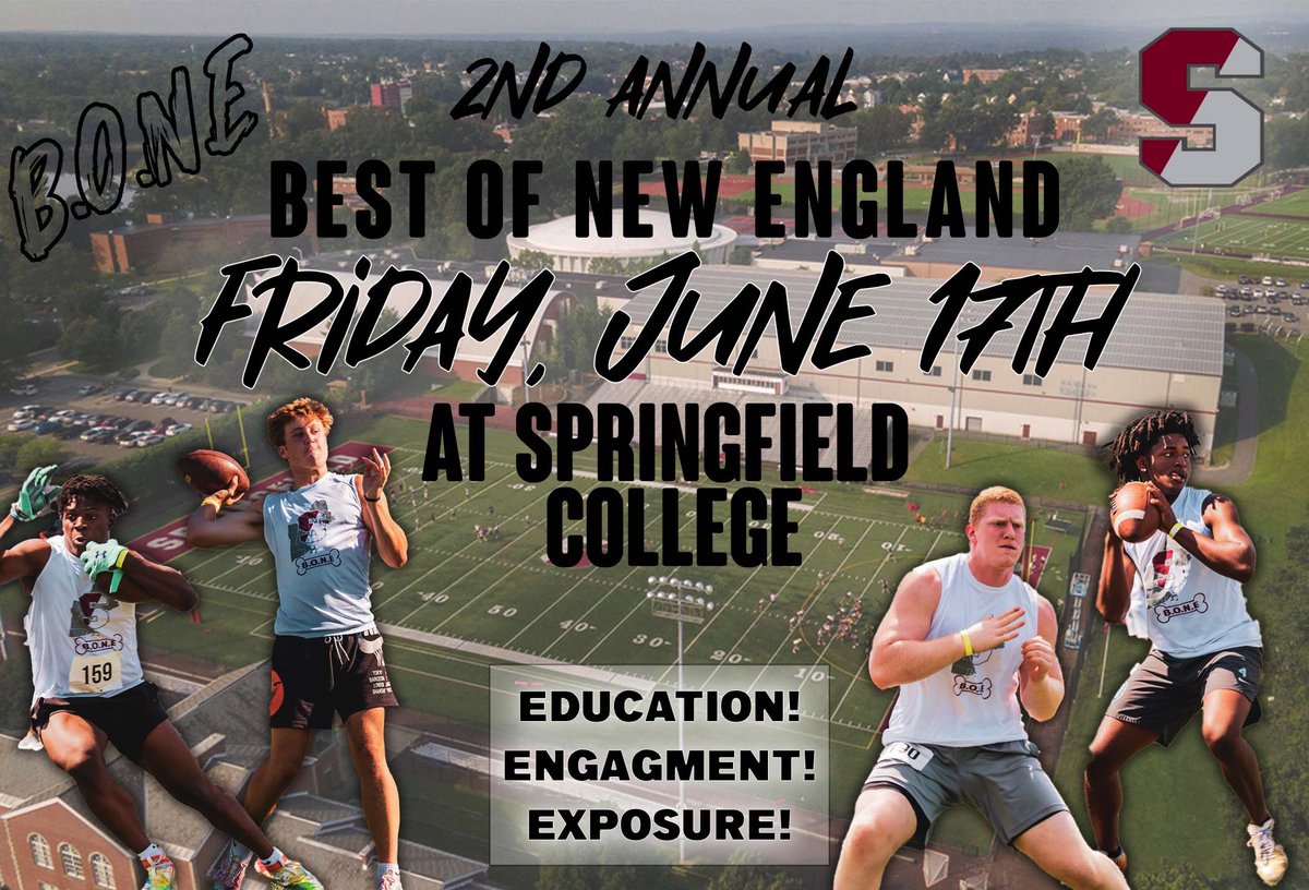 _SCFootball's tweet photo. 🚨SAVE THE DATE🚨

➡️The second annual Best of New England camp will be happening on Stagg Field on Friday, June 17th!!

#EDUCATION #ENGAGMENT #EXPOSURE https://t.co/p5uYAa1CQ7