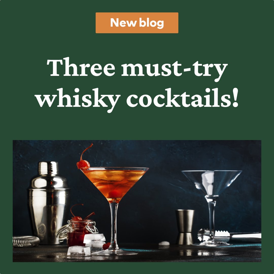 WhiskyWhyNL's tweet photo. Three must-try whisky cocktails!😍

Cocktails and whisky are amongst the most loved beverages in the world, so it only seems logical to make a lovely cocktail with whisky. 

Click the link below to read our top three whisky cocktails for 2022! 🙌

https://t.co/ct6utBLkIH https://t.co/QpgX5H7Z3X