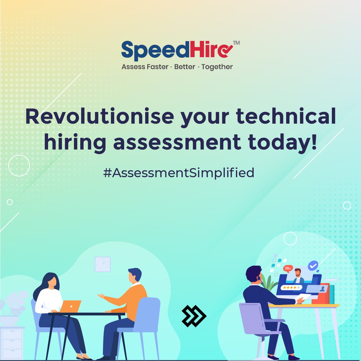 speed_hire's tweet image. Is technical #TalentAssessment a big challenge? 
Don’t worry, #SpeedHire takes care of all the data-led queries while you relax and just assess candidates remotely. Check how: bit.ly/36UhGam
#AssessmentSimplified #HR #HumanResource #TechHiring #TechTalent #RemoteHiring