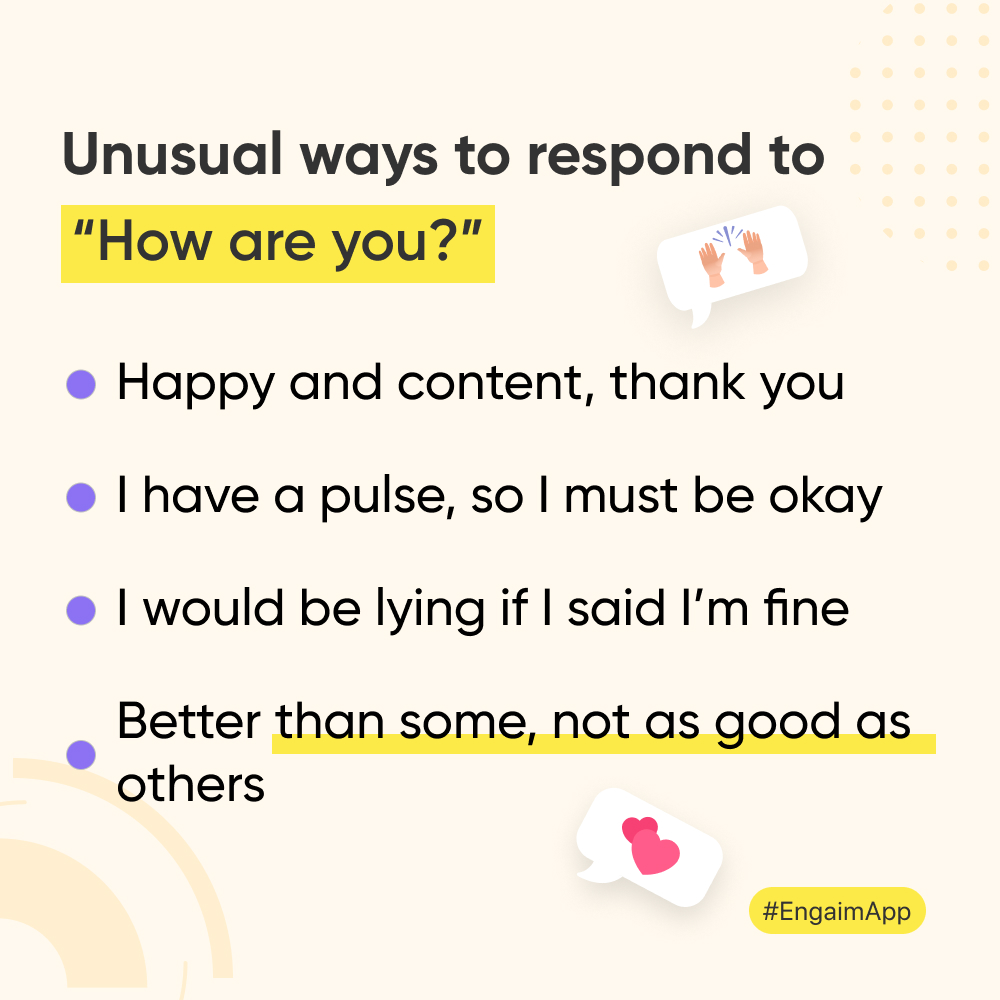 KotoEnglish's tweet photo. How are you today, guys? 🤗
Answer below!👇
#english #howareyou #learnenglish #englishonline #EngaimApp #englishapp https://t.co/HcUzX1cJAx