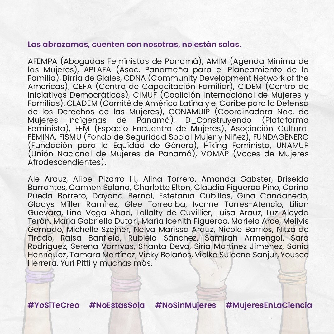 s4sk14's tweet photo. Suscribo.
Inaceptable que ha pasado un mes desde las denuncias y pareciera que lo importante son las RR.PP.
Tengamos presente a las denunciantes y a las que aún no han podido denunciar, ahí y en otras organizaciones.
#NoEstánSolas
#MujeresEnLaCiencia
#JustLetMeDoScience https://t.co/qNhrsuTQVB