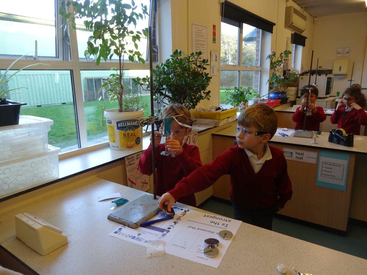 As part of Year One's Materials topic, we went to the Science Lab to investigate materials and their properties. The children thoroughly enjoyed testing the strength of materials by hanging weights from them.