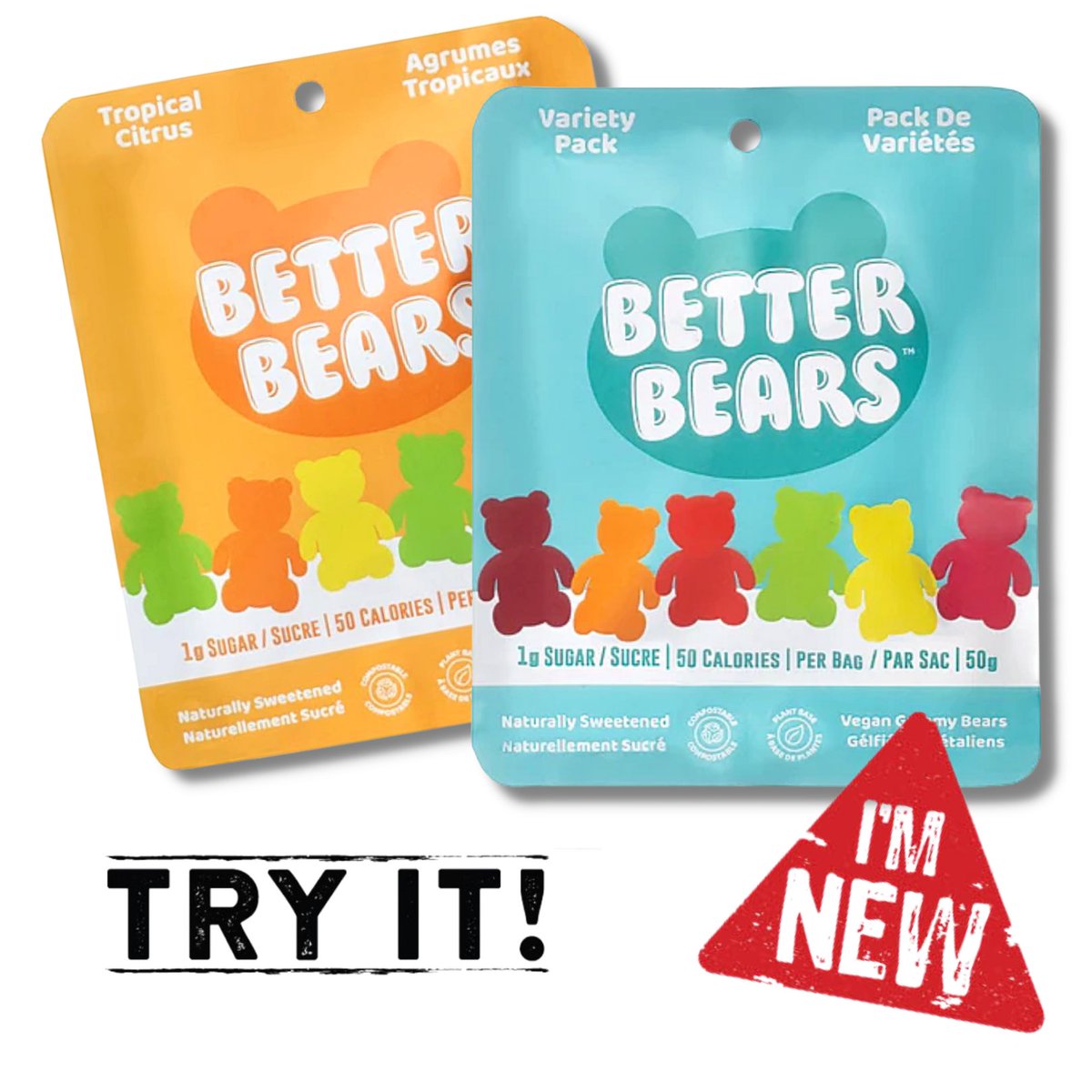organicgarage's tweet photo. #HelloImNew and Awesome.
Are you mindful about your snacking choices? Try these Better Bears gummies that are the naturally sweetened, plant based candy you've been looking for!
Low in calories and high in flavour. #theultimategummy https://t.co/oa1OvGsKoD