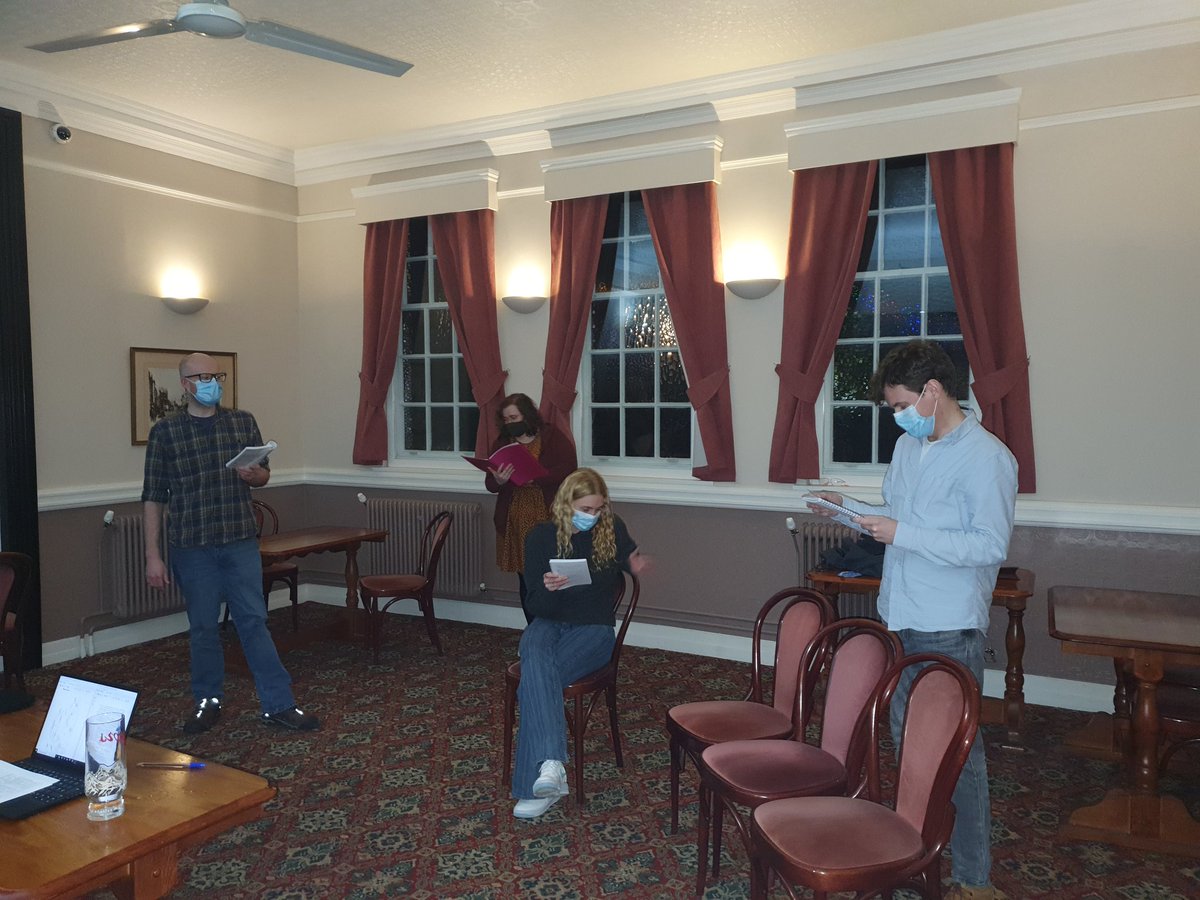 CardiffPlayers's tweet photo. Despite the #StephenKing inspired all day fog in #Cardiff yesterday, great rehearsal last night.

Don't forget to book online at https://t.co/6t2hD4DZLz

#agathachristie #Penarth #theatre #wales @WOWalesOnline https://t.co/i9fUr9g5mE