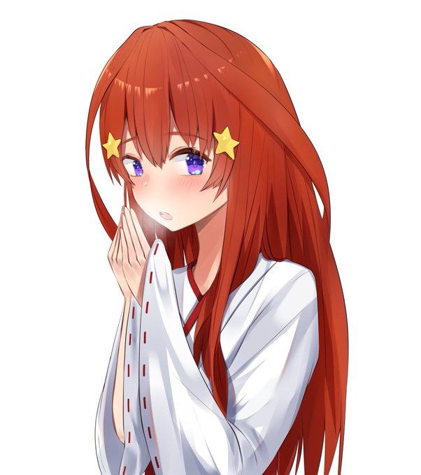 八条 つむさんがTwitterに投稿した中野五月(五等分の花嫁)のイラスト。