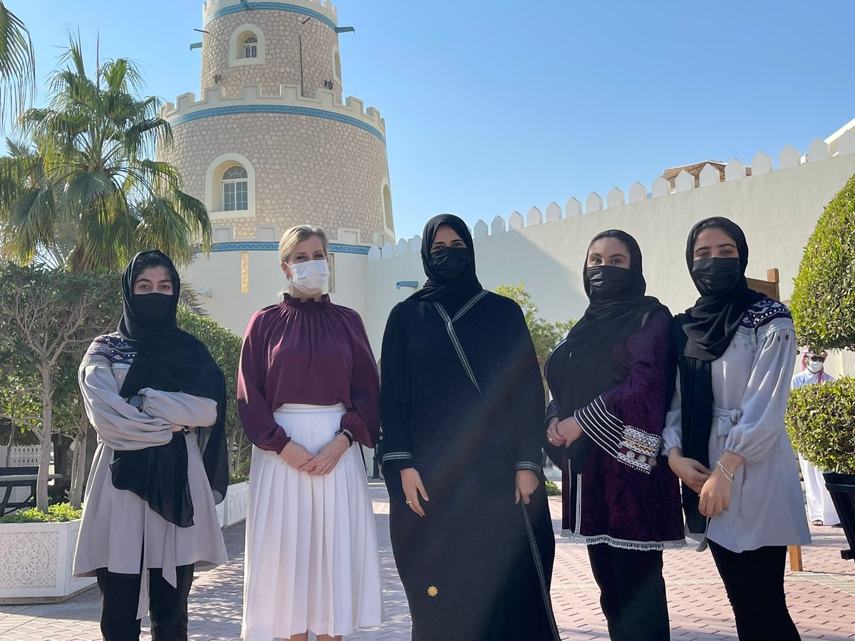 During The Countess of Wessex’s visit to Qatar, HRH met members of the Afghan female robotics team, who were evacuated from Kabul in 2021, and are continuing their studies in Doha.

They were joined by Qatar’s Assistant Foreign Minister, the first woman to hold the position.