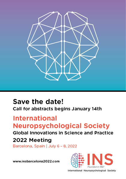 deustoNeuroLab's tweet photo. ⚠️📣 International Neuropsychological Society🧠

🗓 July 6-8, 2022

📆Call for Abstracts: Deadline March 4th, 2022

📍 Barcelona, Spain https://t.co/kUqBPlPPut
