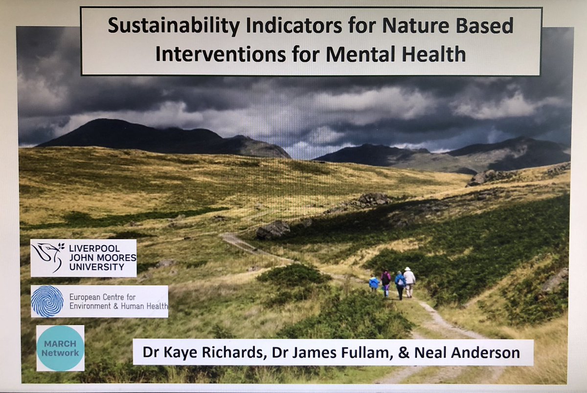 Great to give a keynote talk at an Institute for Outdoor Learning Conference @IOLOutdoorProfs sharing our research and updates on the development of sustainability indicators guidance on mental health and the outdoors @FullamJames @NealAnderson4 funded by @NetworkMARCH