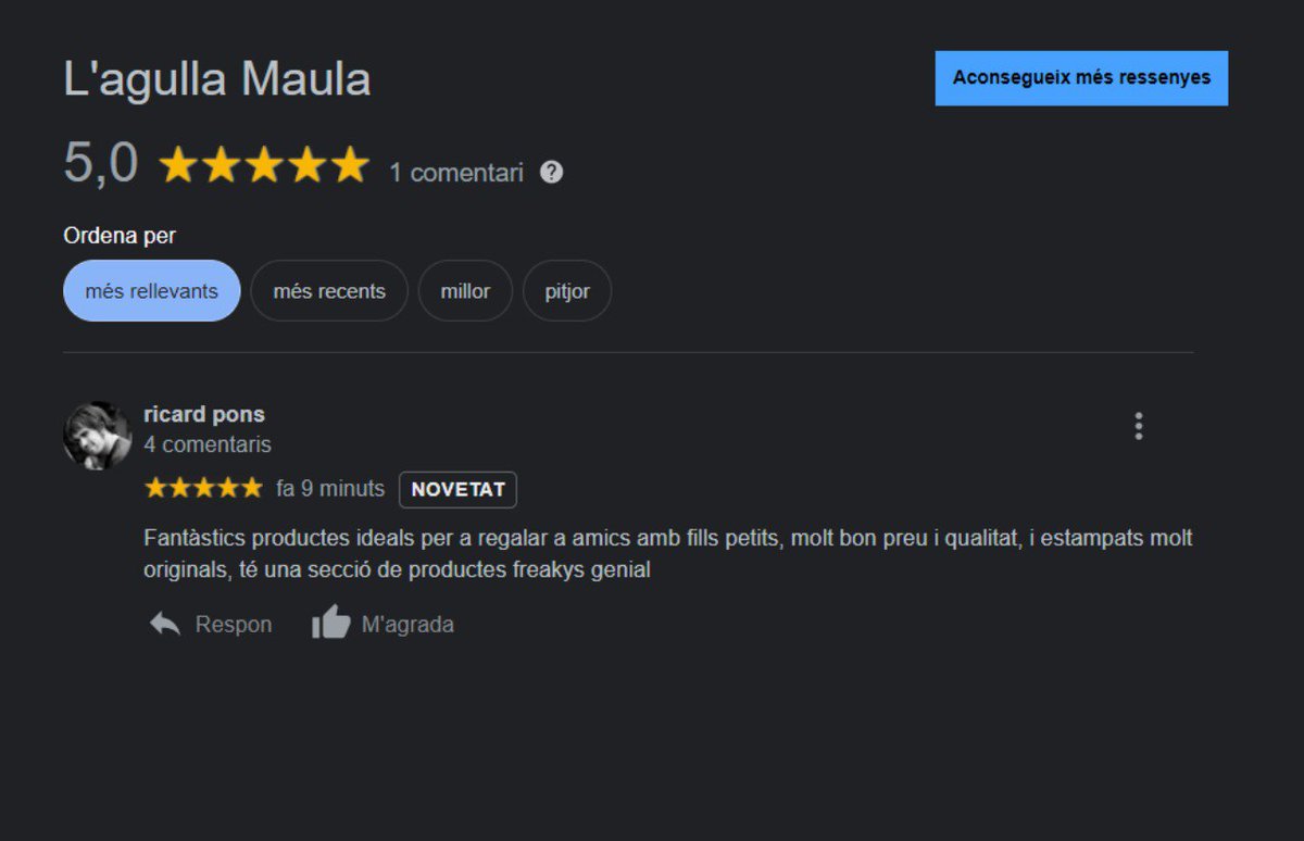 ¿Como no le voy a querer? 😻

Si tu también me quieres ayudar dejando una reseña en Google te dejo aquí el enlace, estaré súper agradecida 💖

g.page/r/Cag_zMjg32Au…

<a href="/ricard_pg/">Ricard Pons</a>