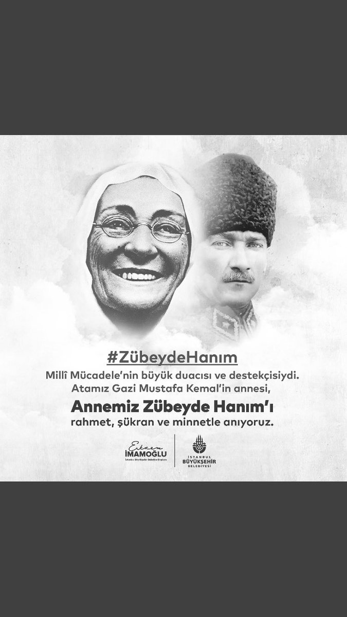 Ulu önderimiz Mustafa Kemal Atatürk’ün değerli annesini Saygı Minnet ve Rahmetle anıyoruz...