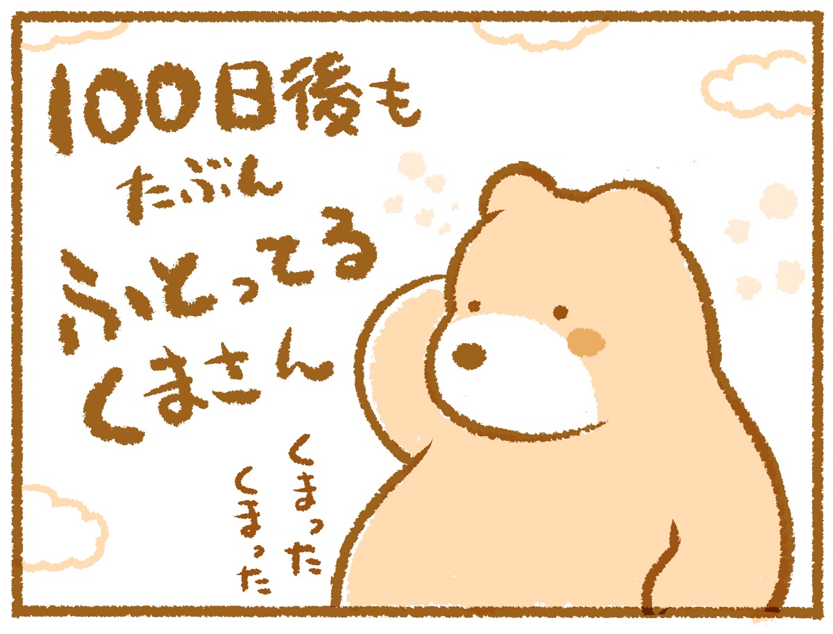 お正月で太ったくまさんは… 