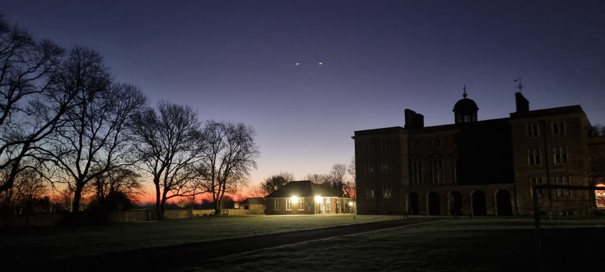 SJMSchool's tweet photo. Good morning! Just wanted to share a photo of our beautiful school at dawn, this morning. How wonderful!
Have a blessed day, everyone. #goodmorning https://t.co/8vhMvanMtk