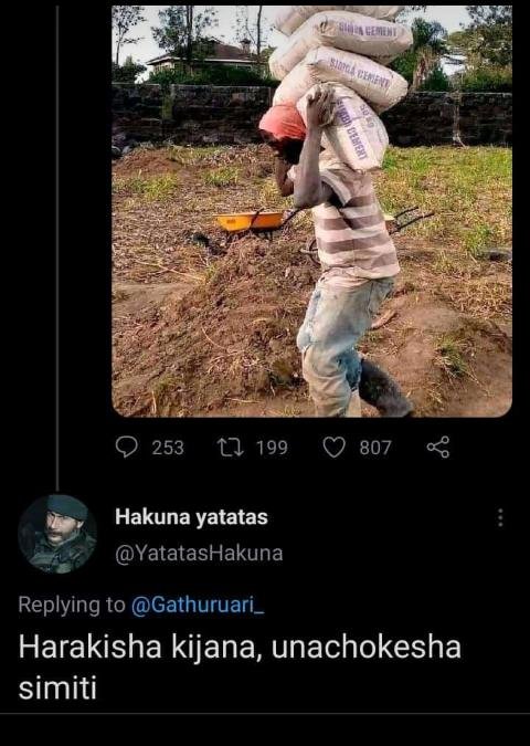 MajorOption's tweet image. Kijana acha kuchokesha simiti