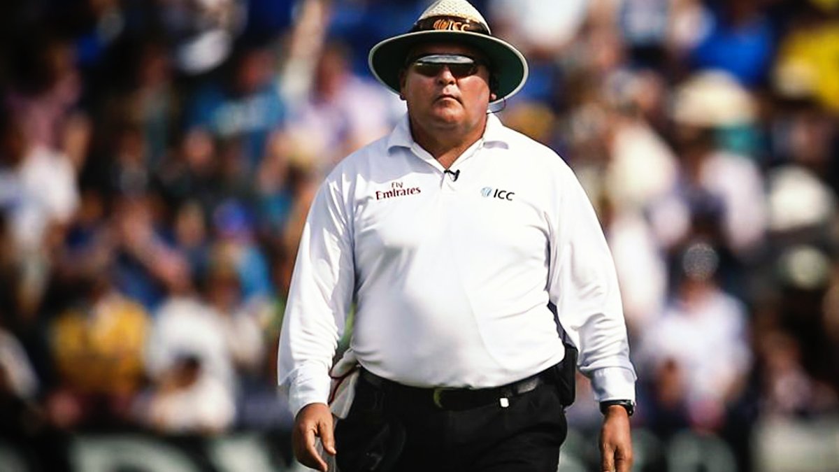 NewsBytesApp's tweet photo. After the reaction was overturned, umpire Erasmus was seen shaking his head and saying, "that is impossible." Ashwin was the next to react, asking broadcasters to find better ways to help his side by taking a dig at the ball-tracking technology. https://t.co/4vwTYsUzz1