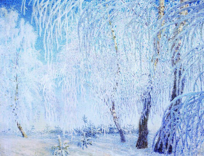 RusEmbassyJ's tweet photo. 🇷🇺🎨Зима в картинах русских художников

❄️Виктор Васнецов «Снегурочка»
☃️Исаак Левитан «Лес зимой»
❄️Игорь Грабарь «Иней» https://t.co/neFkO4DXWp