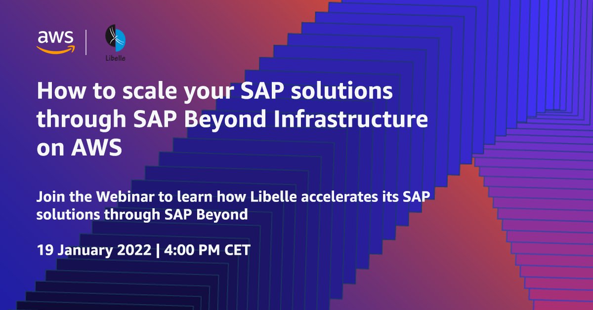 Libelle_IT's tweet photo. #Libelle x #AWS
Am kommenden Mittwoch (19. Januar) dürfen wir Teil einer #SAPonAWS #Masterclass sein. Jetzt kostenlos anmelden auf https://t.co/aWvqAvhhc4 und erfahren, wie wir die Arbeit mit #SAP #Systemkopien gemeinsam mit Amazon Web Services vereinfachen und automatisieren. https://t.co/aSBuOyfPDE