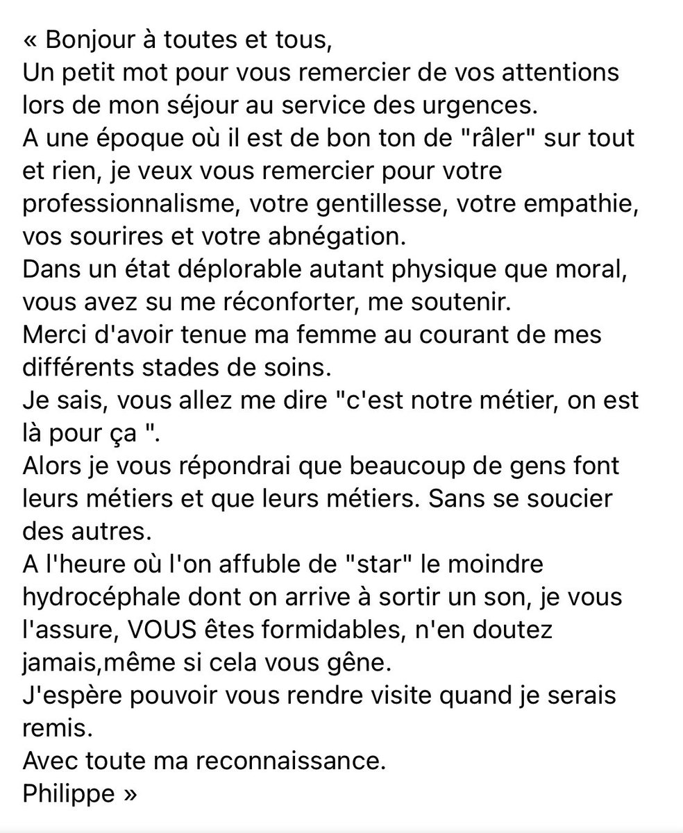 CHBassindeThau's tweet photo. [#remerciements] [#patients]
❤️ Quoi de plus réconfortant pour commencer l’année que ce beau témoignage de remerciements adressé aux professionnels du service des #urgences et de l’#UHCD du @CHBassindeThau 🙏 https://t.co/xFNVhNjFeu