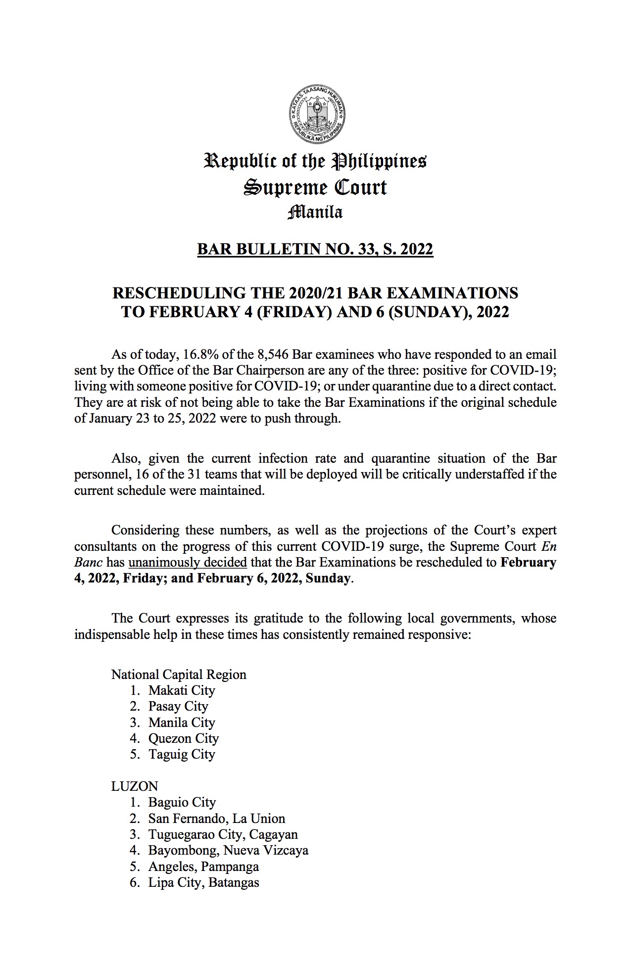 Philippine Supreme Court Public Information Office on Twitter "