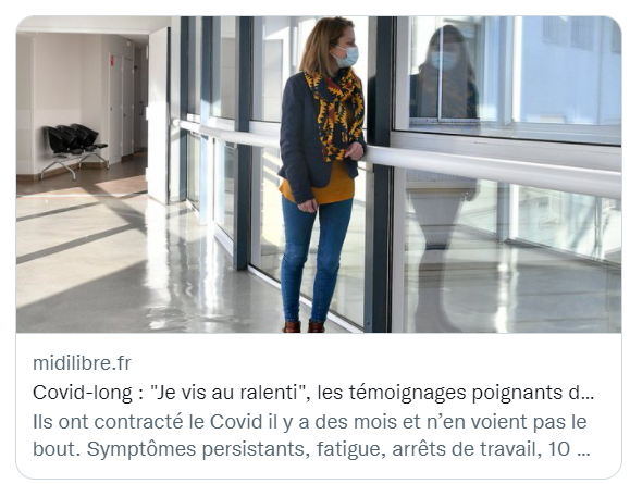 apresj20's tweet photo. #CovidLong : "Brûlures sur tout le corps, perte de mémoire, grande fatigue, douleurs articulaires, pulmonaires, cœur qui s’emballe, jambes qui la lâchent… 
"Quand je me lève le matin, je ne sais pas quels symptômes je vais avoir", les témoignages de Marie et Aurore.
#ApresJ20 https://t.co/s84V2dbzke