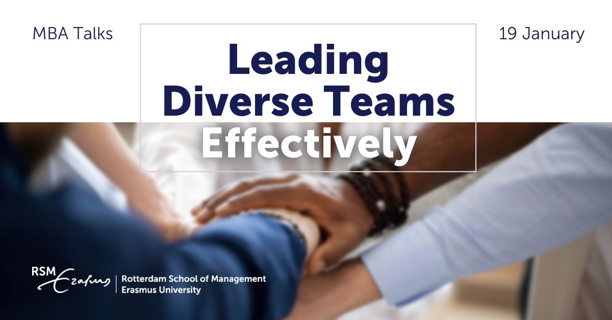 RSMErasmus's tweet image. A job used to be a job for life. But not anymore. Do you have the flexibility to quickly adapt to change and uncertainty? Improve and challenge yourself by joining our #MBATalks #webinar on effectively #leading diverse teams on Wed 19 Jan: ow.ly/4vhy50HtNrv