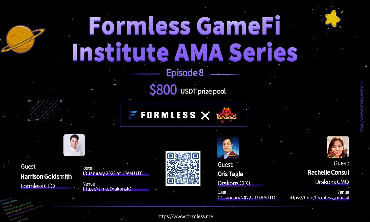 🎉Warm up for #Formless &amp; #Drakons #AMA

🥳Airdrop Campaign

Rules
✅Follow @formlessgamefi &amp; <a href="/DrakonsIO/">Drakons</a> 
✅RT &amp; ♥️ &amp; tag 3 friends
✅Join t.me/formless_offic… &amp; t.me/DrakonsIO
✅Cmt your TG handle &amp; BSC addr.

$300 USDT➡️30 Winners

#GameFi #Giveaway #Airdrop #NFT