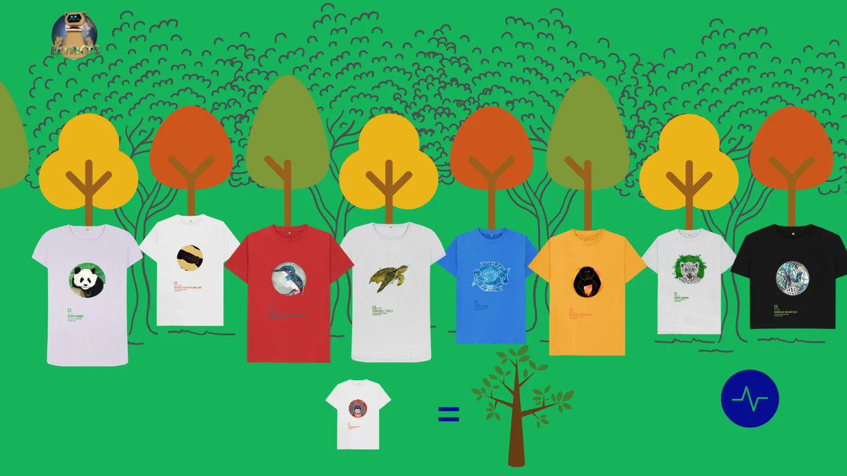 Extincts_App's tweet photo. Our products are made from plants, not plastic. This weekend we're sponsoring the planting of a tree with every order placed. You were born to rewild. 💚🌍🌱
#rewildourworld #madetoberemade #organiccotton #teemill #conservation #endangeredanimals #proforestation #borntorewild https://t.co/8nzeZvSZ9e