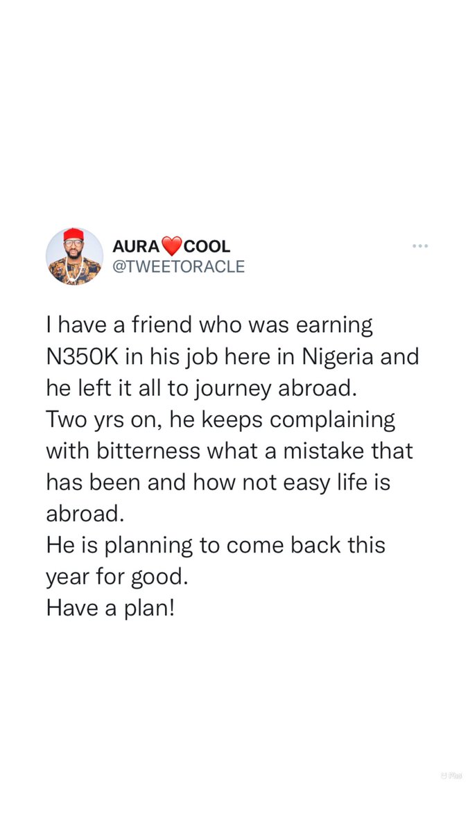 “Have a plan”